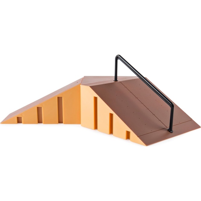 Tech Deck - Build-A-Park - Flat Ramp Grind Rail (Brown) - Image 2