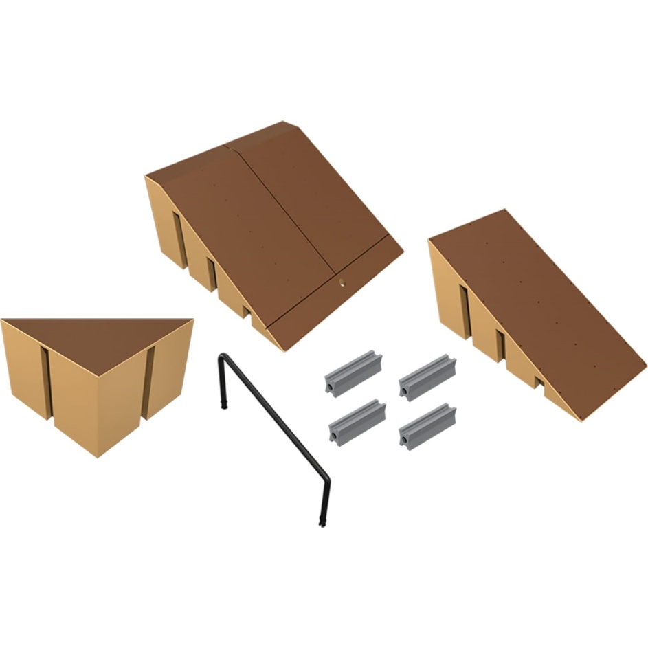 Tech Deck - Build-A-Park - Flat Ramp Grind Rail (Brown) - Image 5