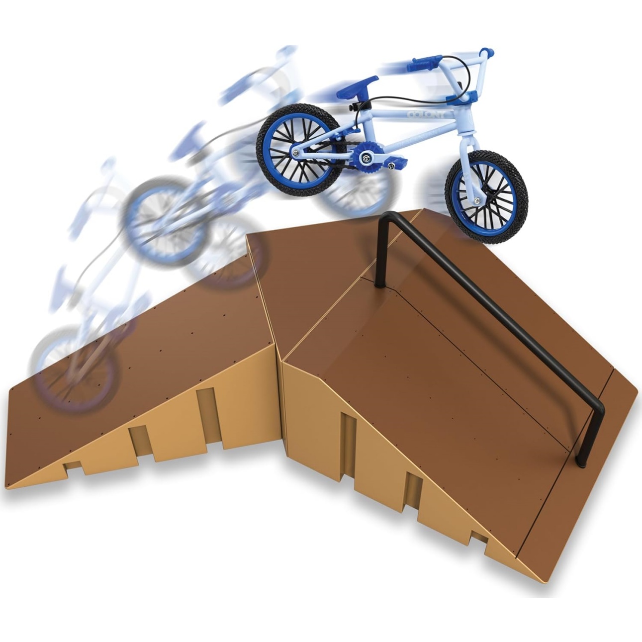 Tech Deck - Build-A-Park - Flat Ramp Grind Rail (Brown) - Image 6