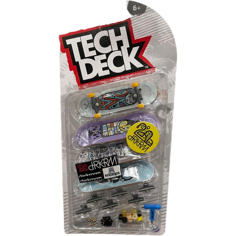 Tech Deck Sk8Shop Bonus Pack Mini Finger Skateboard Multi Pack 2022 Series (Darkroom (4 Pack))