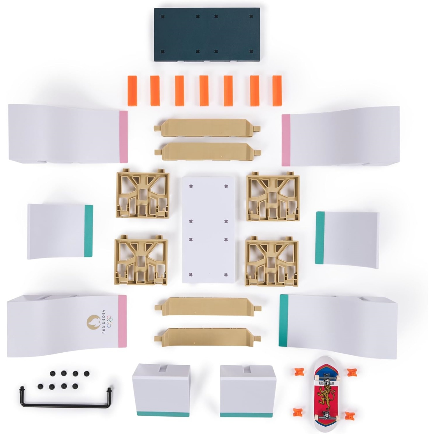 Tech Deck, Aurelien Giraud's Olympic Games Paris 2024 Ramp Customizable X-Connect Park Creator Playset & Exclusive Fingerboard, Kids Toy For Ages 6+ - Image 7