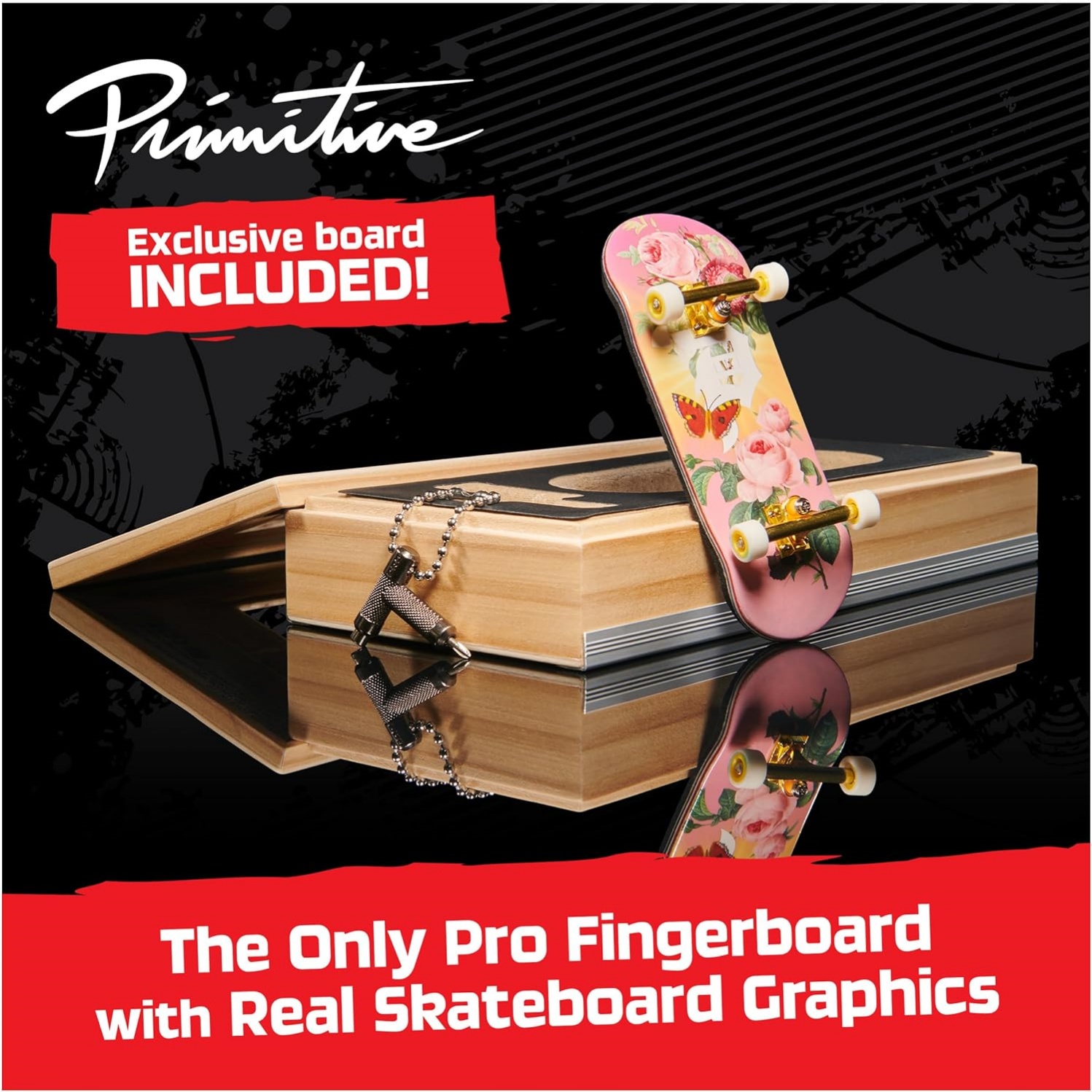 Tech Deck, Primitive Pro Series Finger Board With Storage Display, Built For Pros; Authentic Mini Skateboards, Kids Toys For Ages 6 And Up - Image 2