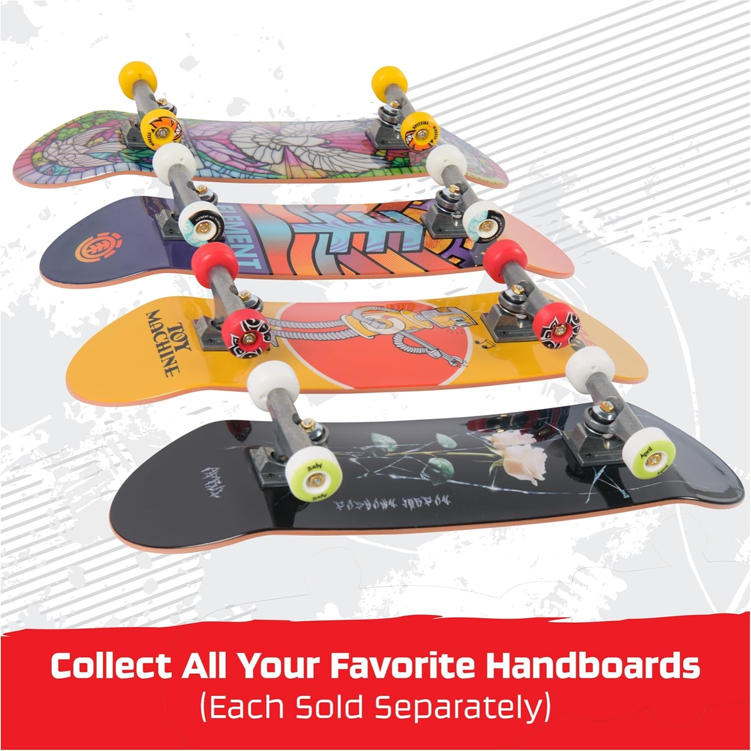 Tech Deck, April Handboard; Authentic Mini Skateboards, Kids Toys For Boys & Girls, Ages 6 And Up (Hands Use Only) - Image 6