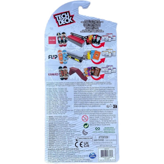 Tech Deck Sk8Shop Bonus Pack Mini Finger Skateboard Multi Pack 2022 Series (Krooked (Vs Pack)) - Image 2