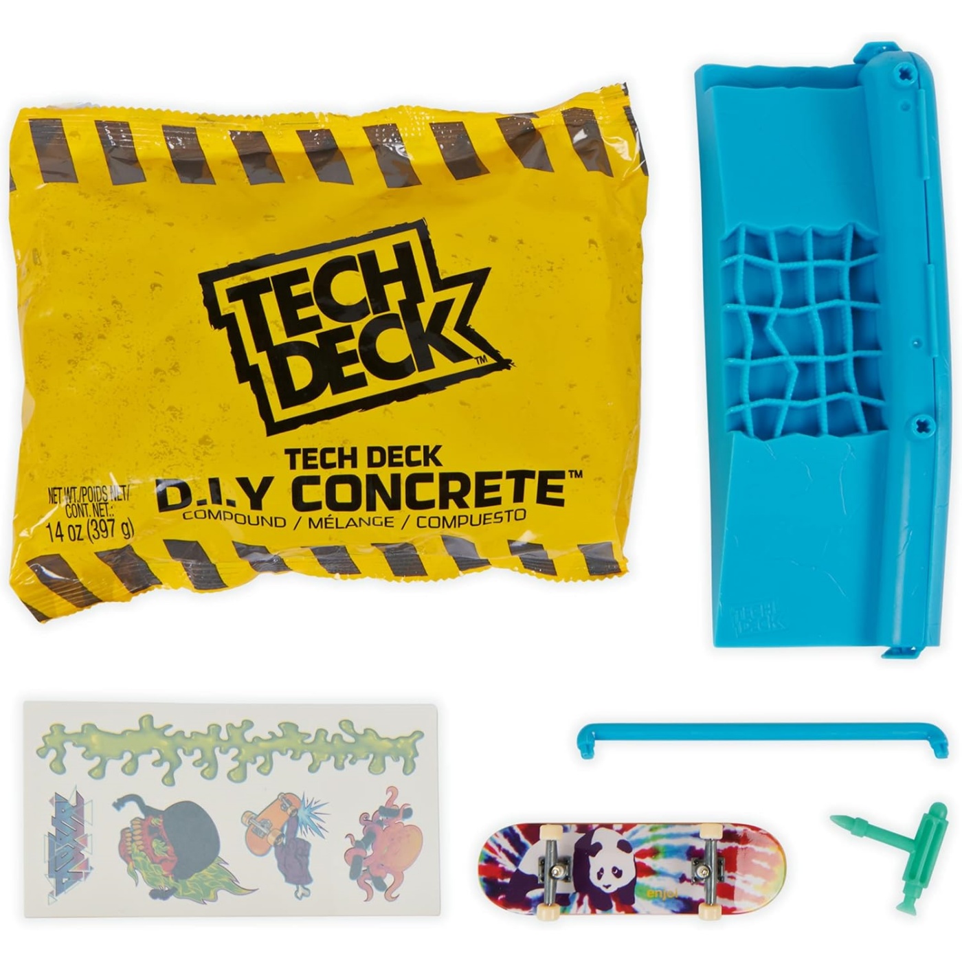 Tech Deck Diy Concrete Reusable Modeling Playset With Exclusive Enjoi Fingerboard, Rail, Molds, Skatepark Kit, Kids Toy For Boys And Girls Ages 6 And Up - Image 6