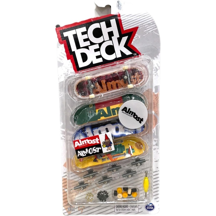 Tech Deck Sk8Shop Bonus Pack Mini Finger Skateboard Multi Pack 2022 Series (Almost (4 Pack))