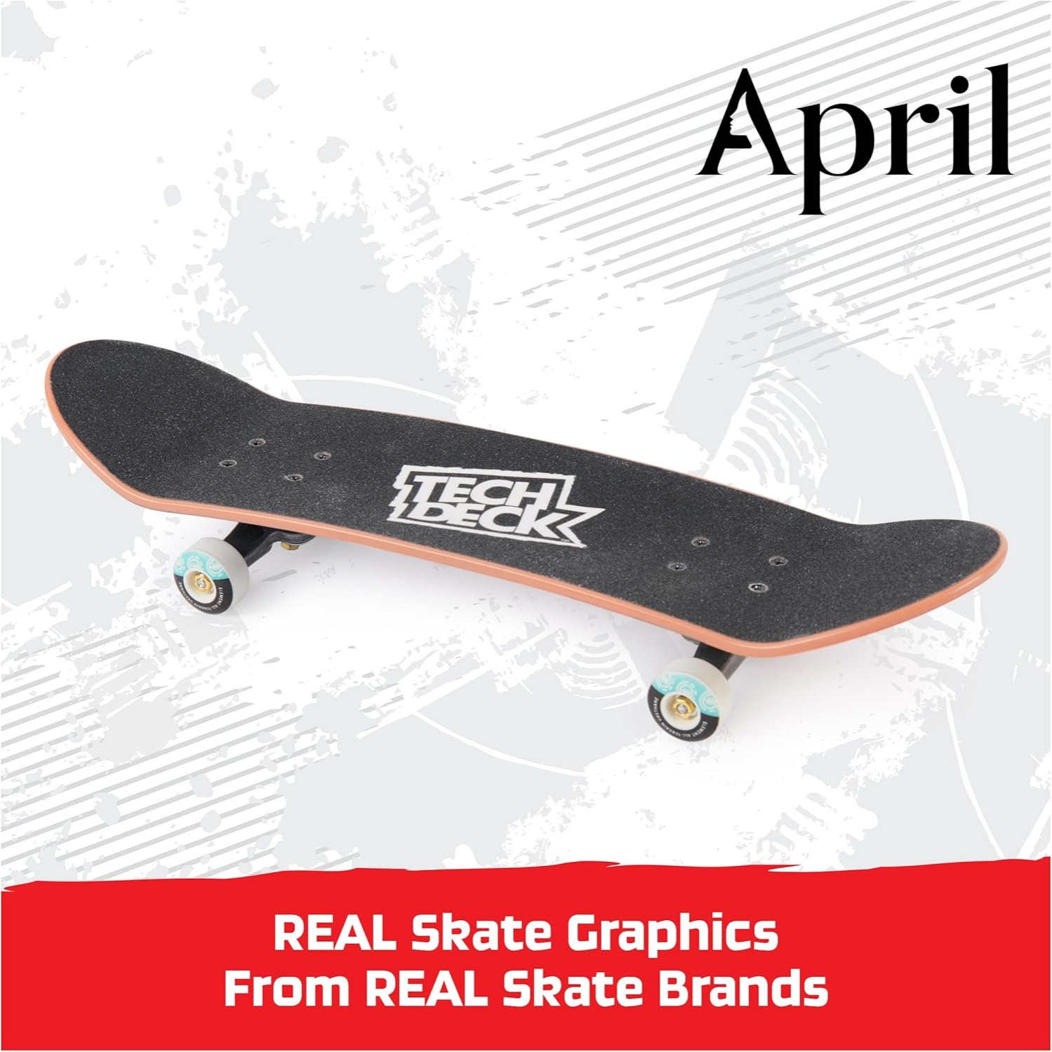 Tech Deck, April Handboard; Authentic Mini Skateboards, Kids Toys For Boys & Girls, Ages 6 And Up (Hands Use Only) - Image 2