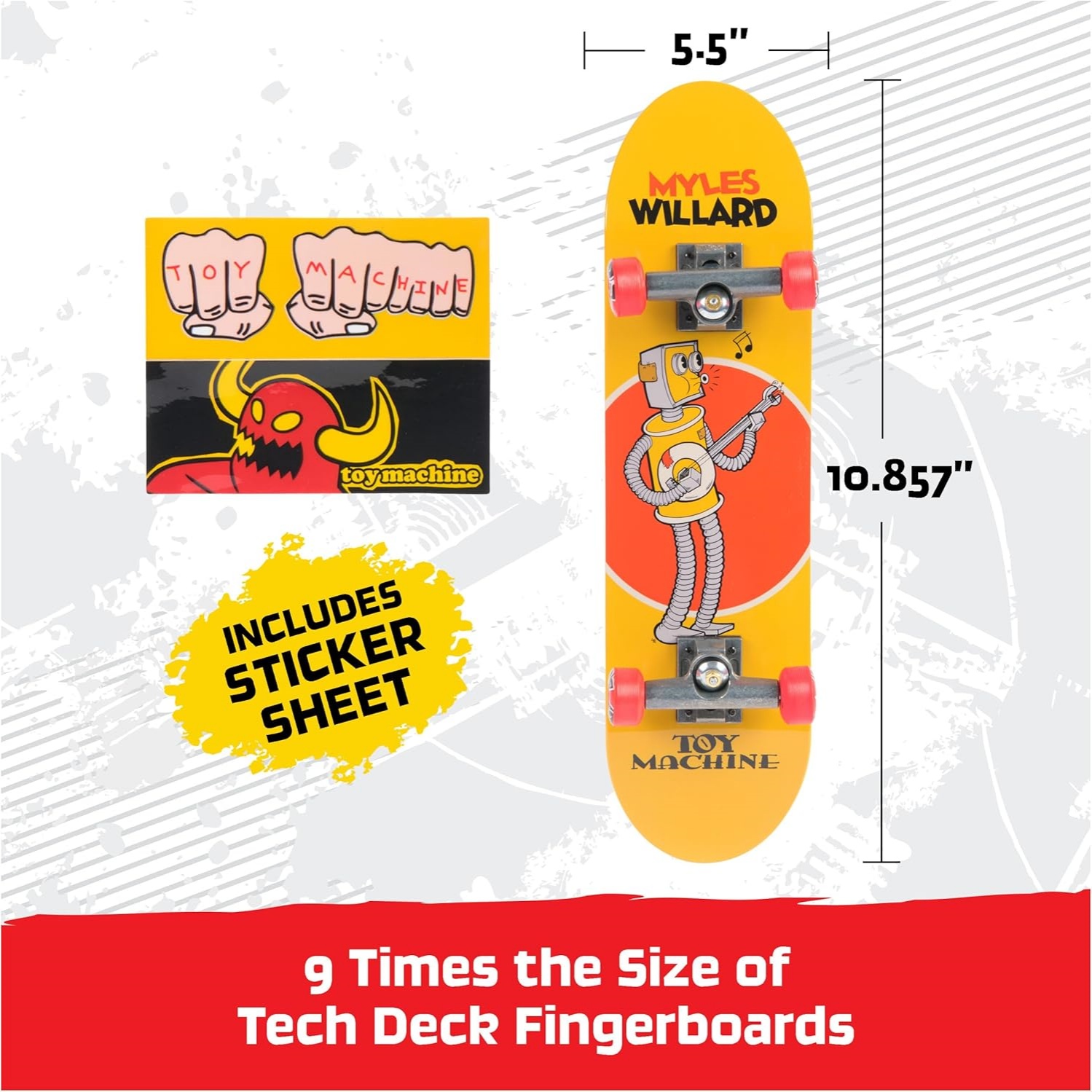 Tech Deck, Toy Machine Handboard; Authentic Mini Skateboards, Kids Toys For Boys & Girls, Ages 6 And Up (Hands Use Only) - Image 3