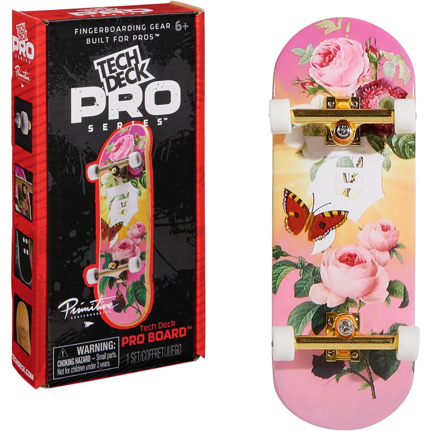 Tech Deck, Primitive Pro Series Finger Board With Storage Display, Built For Pros; Authentic Mini Skateboards, Kids Toys For Ages 6 And Up