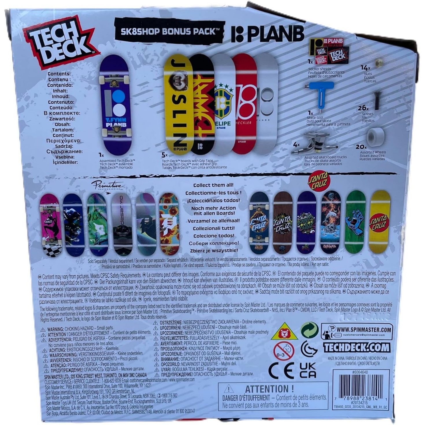 Tech Deck Sk8Shop Bonus Pack Mini Finger Skateboard Multi (Plan B (Sk8Shop Bonus Pack)) - Image 2