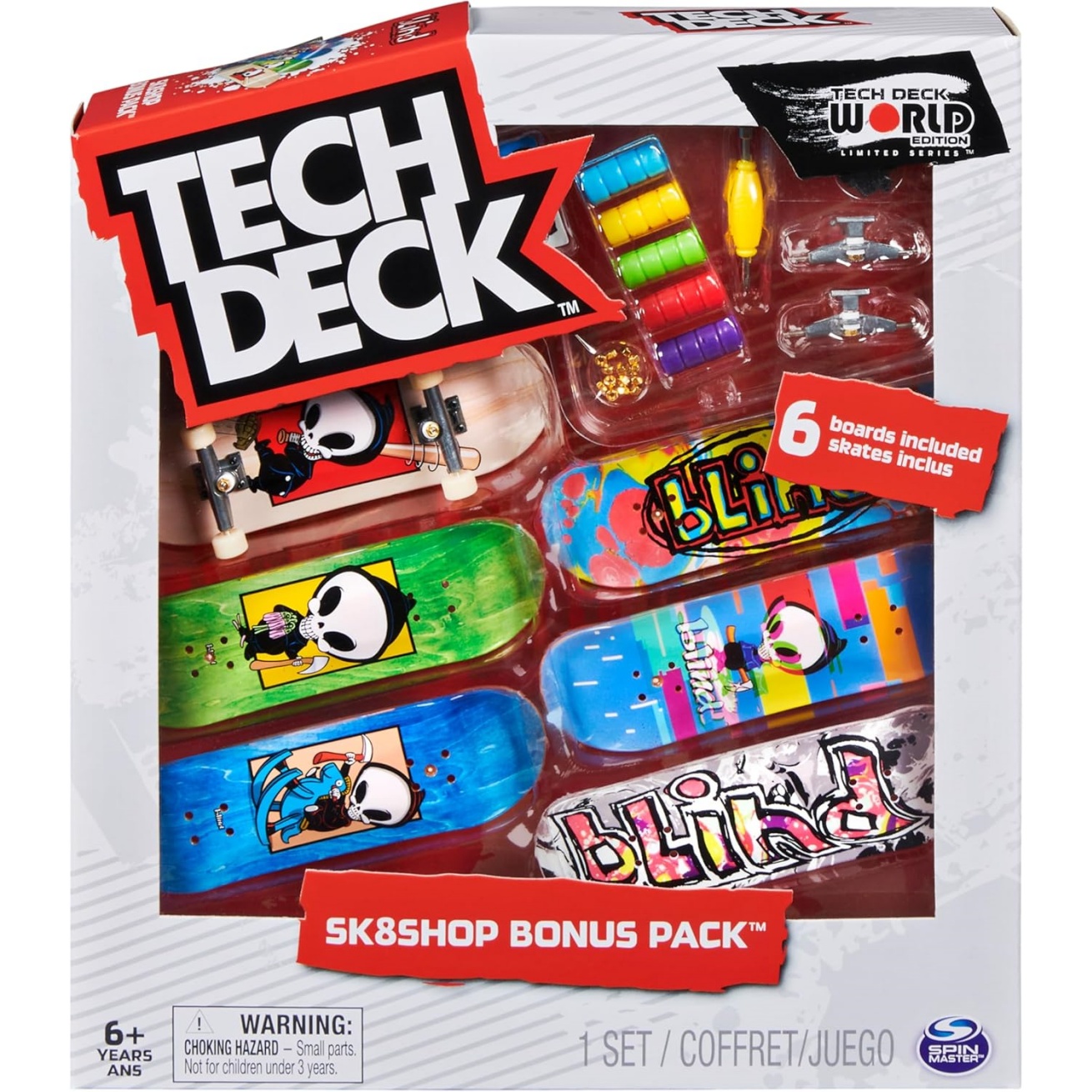 Tech Deck, Sk8Shop Fingerboard Bonus Pack, Collectible And Customizable Mini Skateboards (Styles May Vary) - Image 7