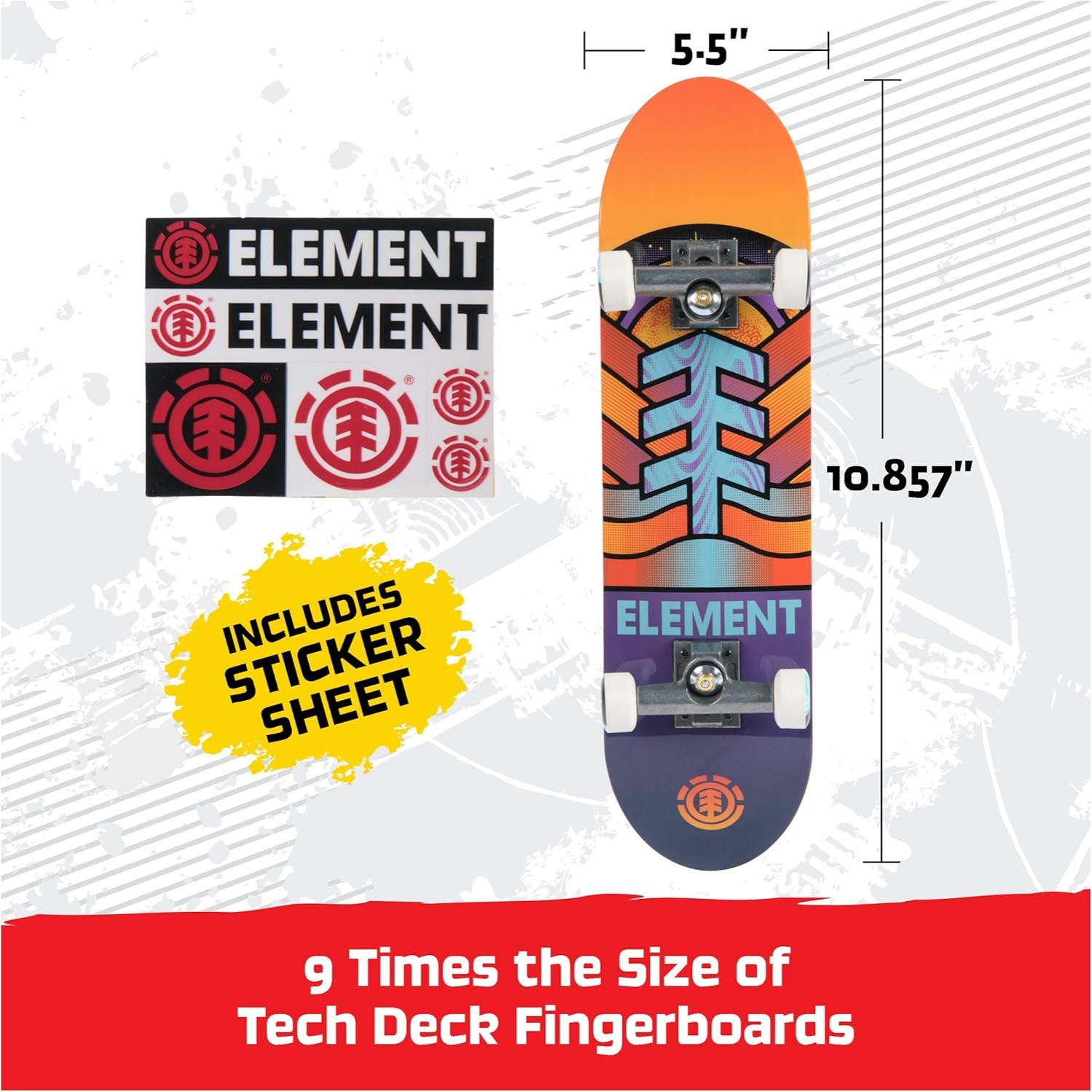 Tech Deck, Element Handboard; Authentic Mini Skateboards, Kids Toys For Boys & Girls, Ages 6 And Up (Hands Use Only) - Image 3