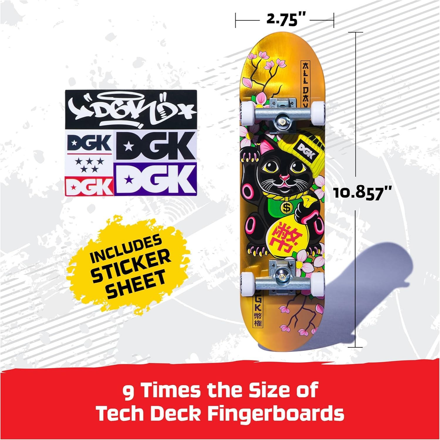 Tech Deck, Dgk Handboard; Authentic Mini Skateboards, Kids Toys For Boys & Girls, Ages 6 And Up (Hands Use Only) - Image 5