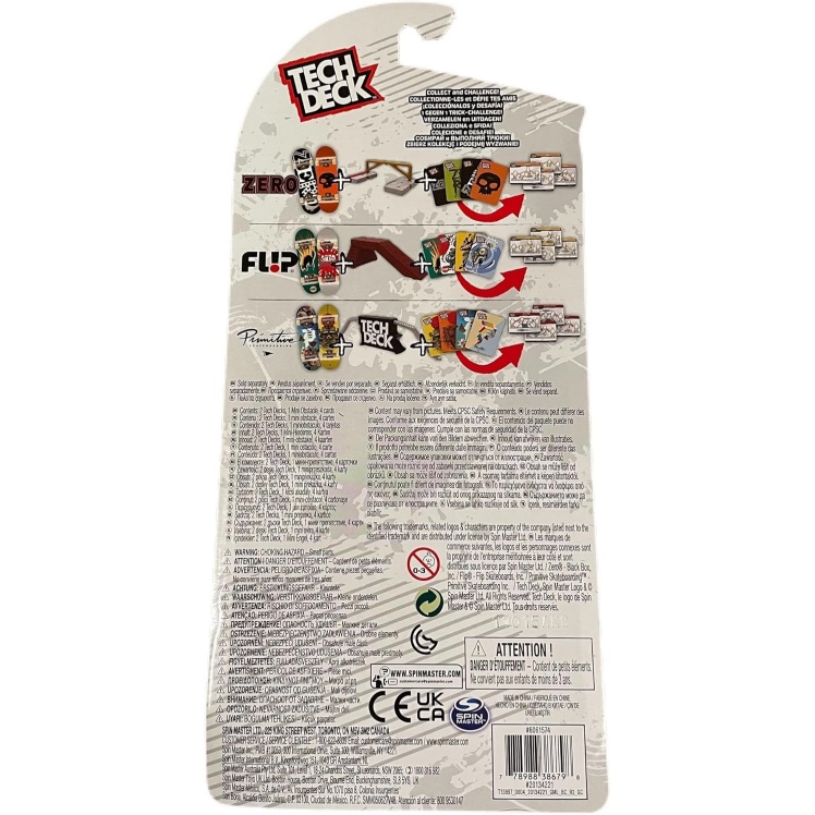 Tech Deck Vs Series Sk8Shop Mini Skateboard Fingerboard, Obstacle & Challenge Card Set (Primitive) - Image 2