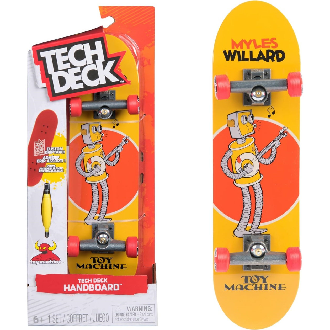 Tech Deck, Toy Machine Handboard; Authentic Mini Skateboards, Kids Toys For Boys & Girls, Ages 6 And Up (Hands Use Only)