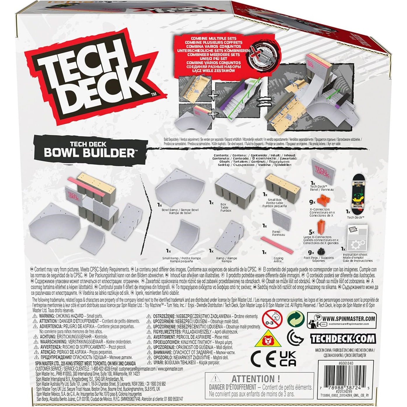 Tech Deck, Bowl Builder X-Connect Park Creator, Customizable And Buildable Ramp Set With Exclusive Fingerboard, Kids Toy For Ages 6 And Up - Image 7