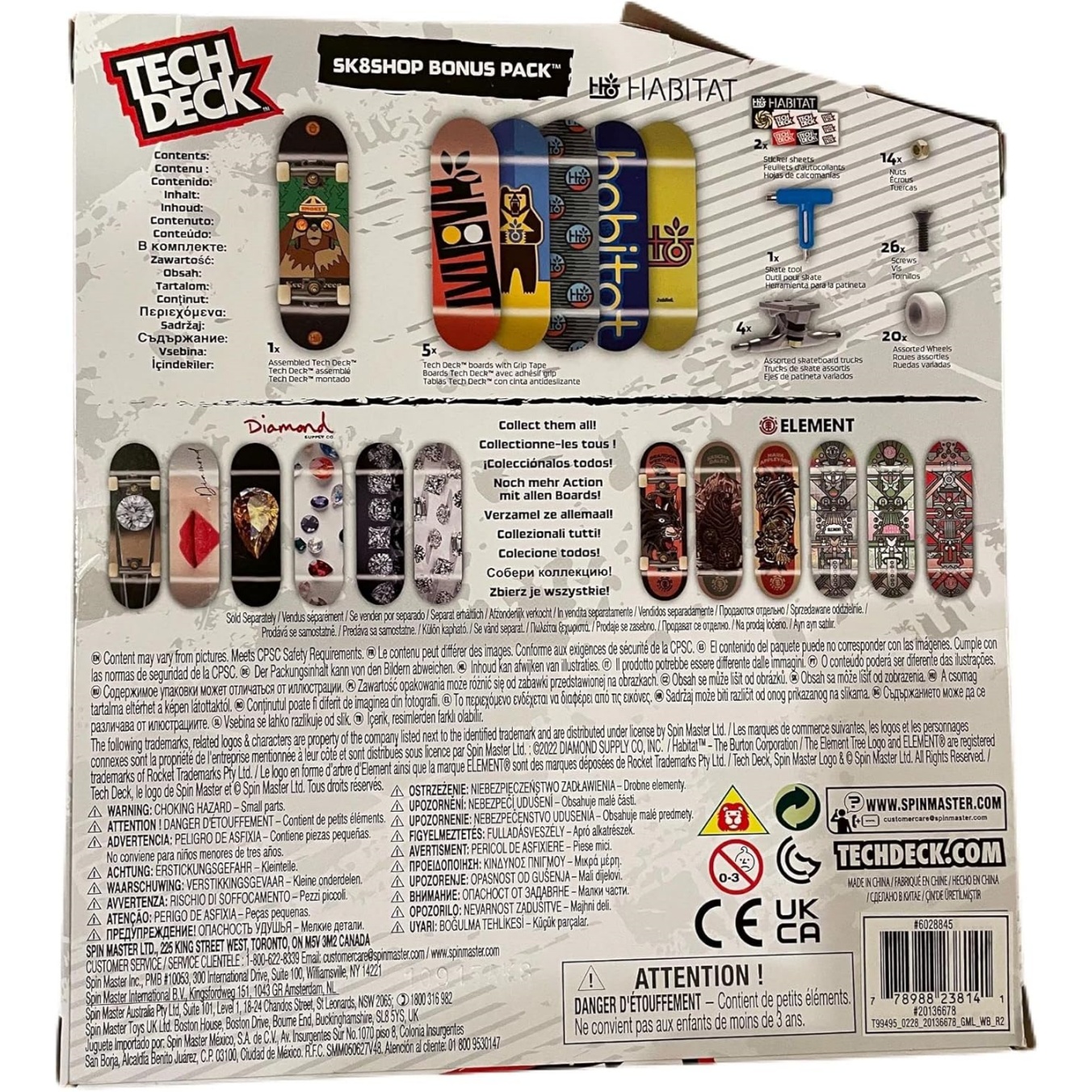 Tech Deck Sk8Shop Bonus Pack Mini Finger Skateboard Multi (Habitat (Sk8Shop Bonus Pack)) - Image 2